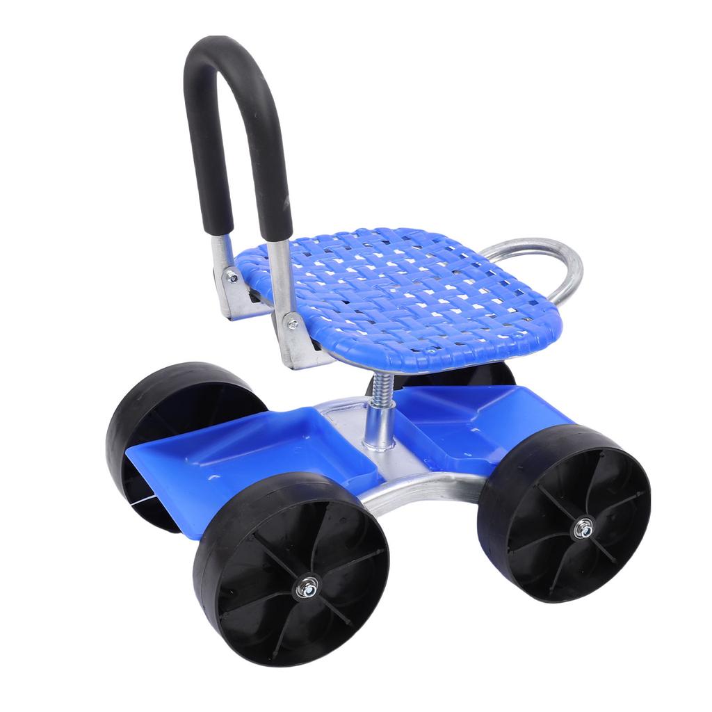 Carrello da Giardino Sedile da Lavoro Rotante Girevole a 360 Gradi Sedile da Lavoro Regolabile in Altezza per Giardinaggio, Piantagione, Scavo