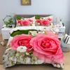 Leaves Duvet Cover Set 3D Flower Printed Bedding Set Comforter Cover With Pillowcase Single Twin King Queen Bedclothes 2/3PCS