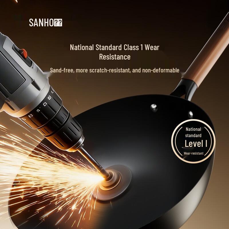 Sanhe Non-stick Round Bottom Iron Wok