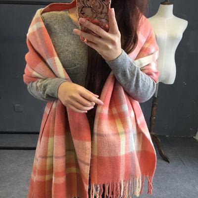 70 * 200cm Autumn/Winter 2025 New Imitation Cashmere Scarf Plaid Versatile Scarf, Warm And Thick Shawl For Women