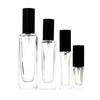 Empty Luxury Crystal Clear Frosted Refillable Glass Perfume Spray Bottles Fine Mist Atomizer Travel Cosmetic Fragrance Container