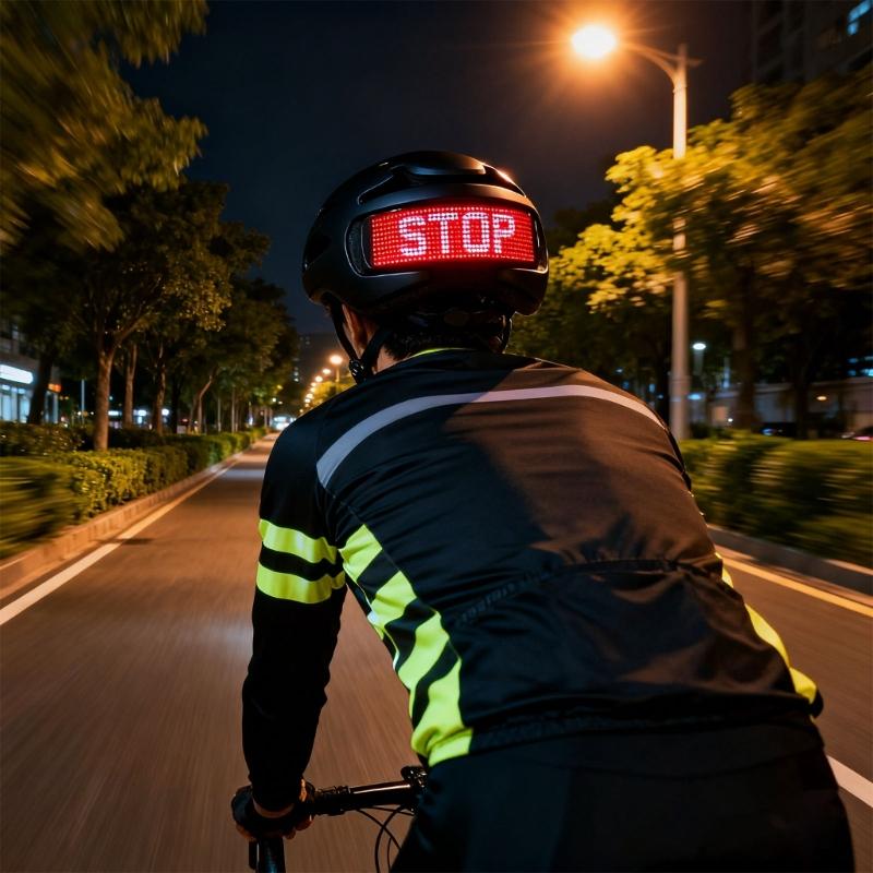 Advanced Cycling Helmet with Build In Turn Signal and Rechargeable LED Light for Clear Signaling During Ride