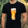 T-Shirt Men Watercolor Beer Motif Cotton Size XS To 5XL