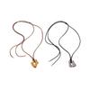 Sophisticated Stainless Steel Waterproof Irregular Geometric Metal Wax Rope Necklace Accessory Fashionable Jewelry Gift