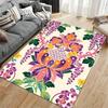 Floral Pattern Living Room Carpet with Vibrant Colors and Exotic Style Suitable for Use As an Anti-slip for Living Room Bedroom Sofas