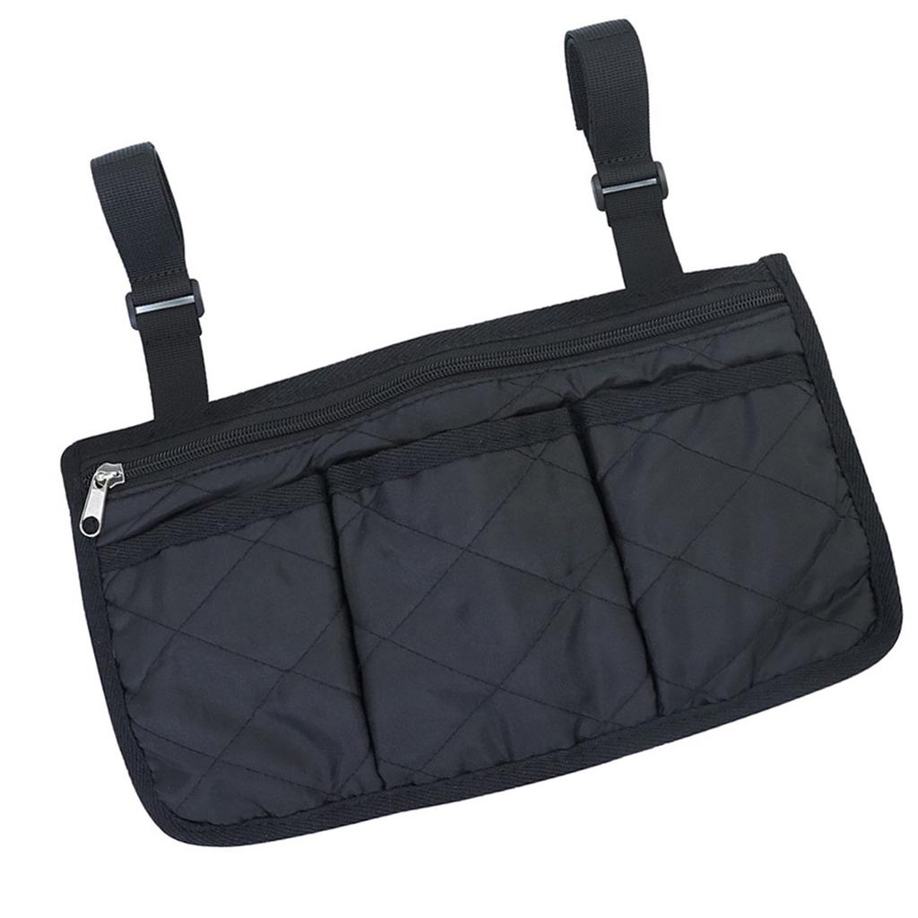 Waterproof Wheelchair Side Pouch Multipocket Wheelchair Hanging Bag Armrest Hanging Handle Holder Wheelchair Accessories