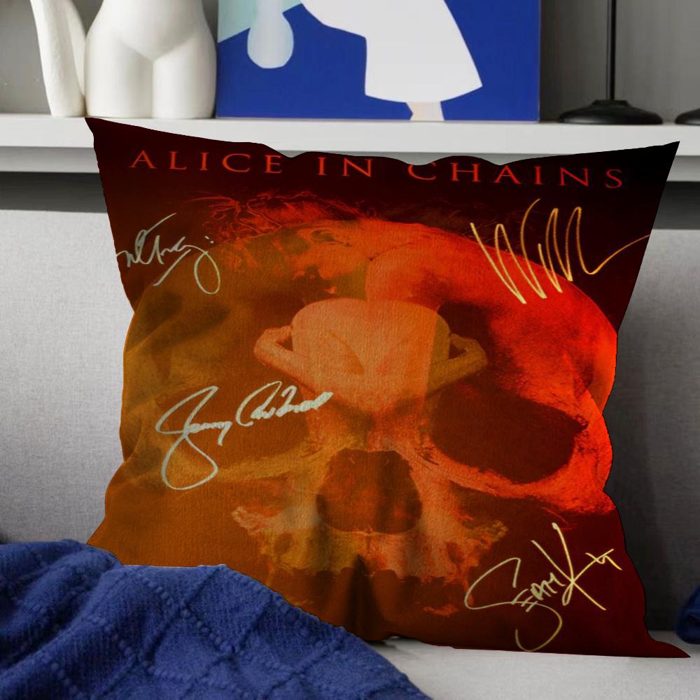 Alice In Chains Pillow Cover for Bedroom Room and Living Room Sofa Decorative Cushion Cover
