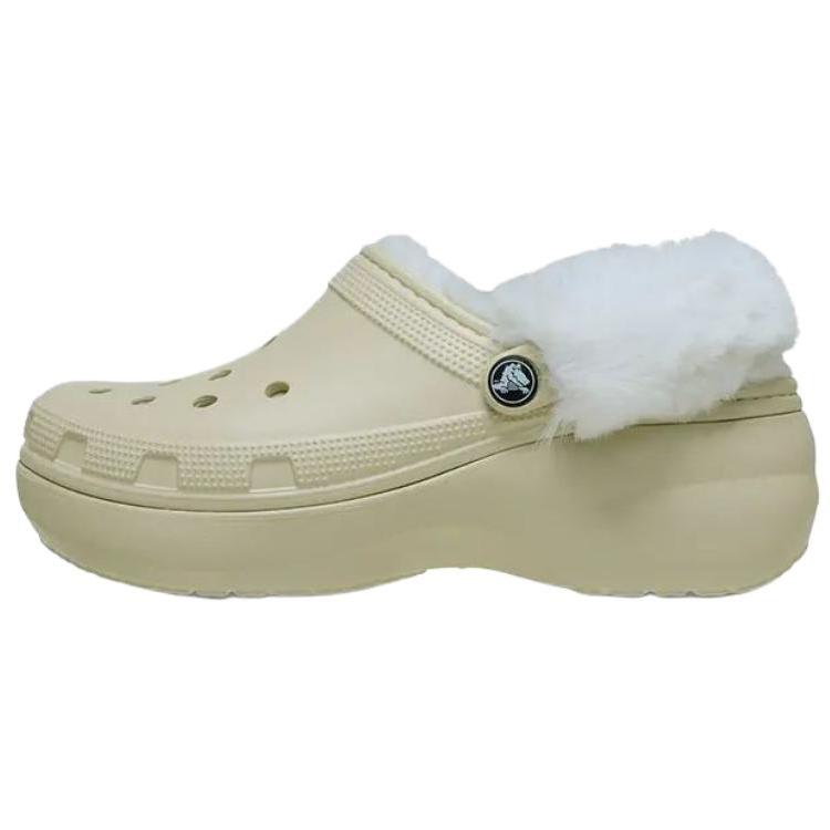 Crocs Classic Cloud Casual Versatile Hole Shoes Women's Bone White