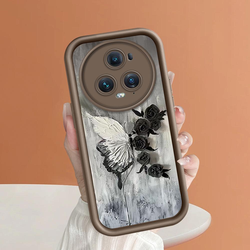 Soft Silicone Square Ladder Printing Pattern Phone Casing Full Cover Camera Shockproof Protection Rubber Case for Huawei Honor