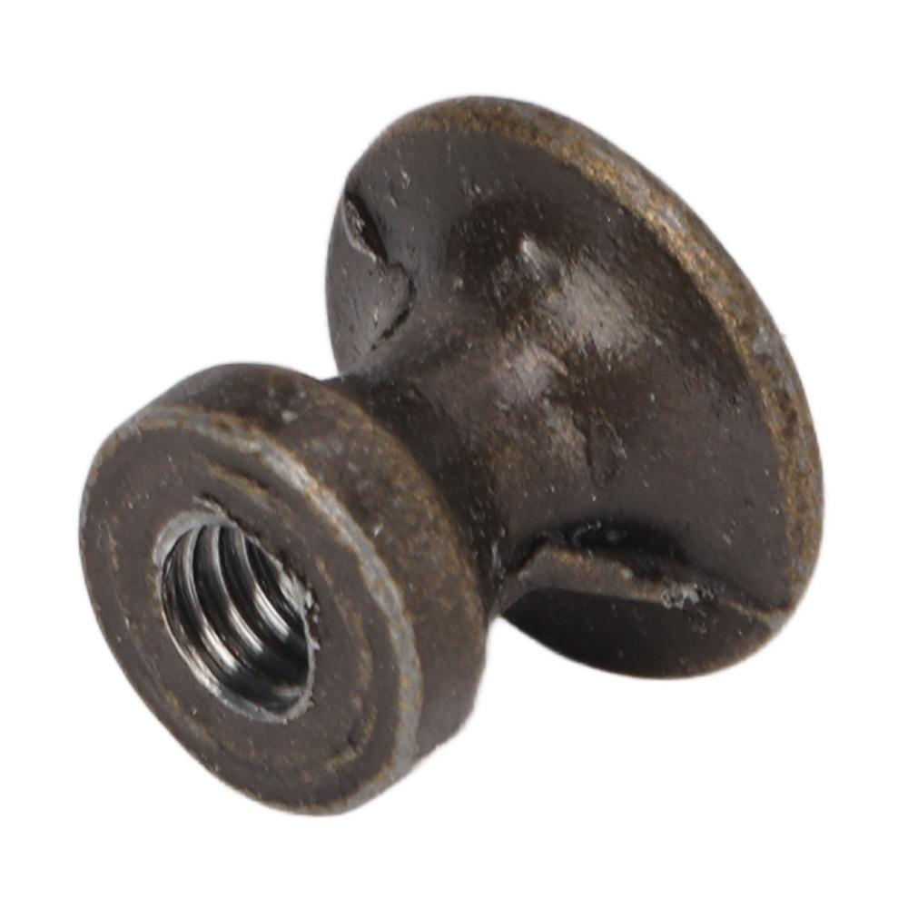 20pcs Cabinet Handle Zinc Alloy Single Hole Handle 12x11MM Bronze Drawer Pulls Round Head Vintage Cabinet Knobs Jewelry Box