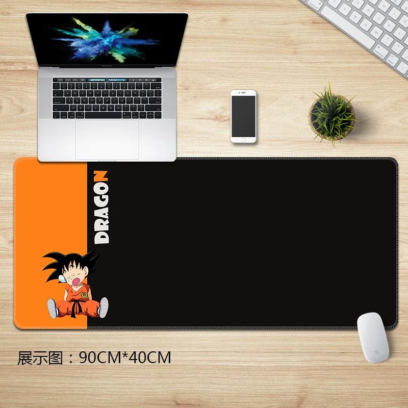 Δερμάτινο Mouse Pad με κινούμενα σχέδια, Dragon Ball Mouse Pad με εξαιρετικά μακρύ καρπό, Ιαπωνικό Anime, Hot Blood, Son Goku, Vegeta Man, Keyboard Pad για το γραφείο
