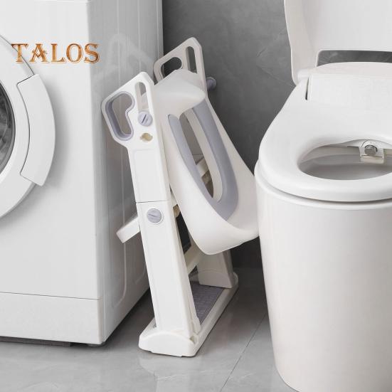 Çocuklar için Ayarlanabilir Yükseklikli Merdivenli Tuvalet Eğitim Koltuğu Katlanabilir Basamaklı Tabure Kaymaz Pedler Tuvalet Eğitimcisi Kaymaz Tuvalet Eğitim Merdiveni