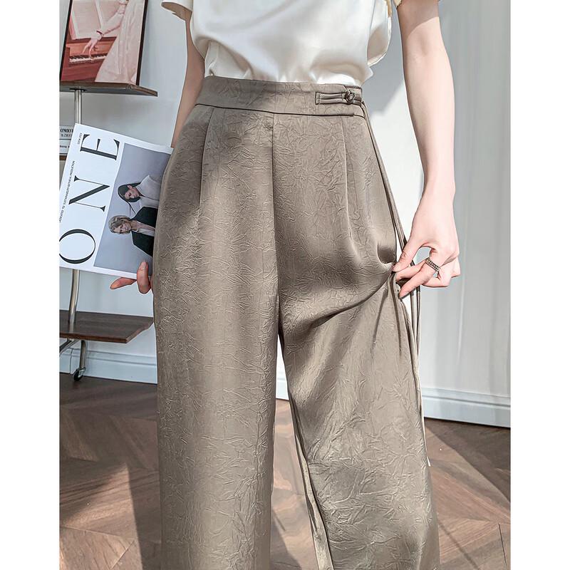 Si Shui Nian Hua 2025 Summer Chic Straight-Leg Casual Pants