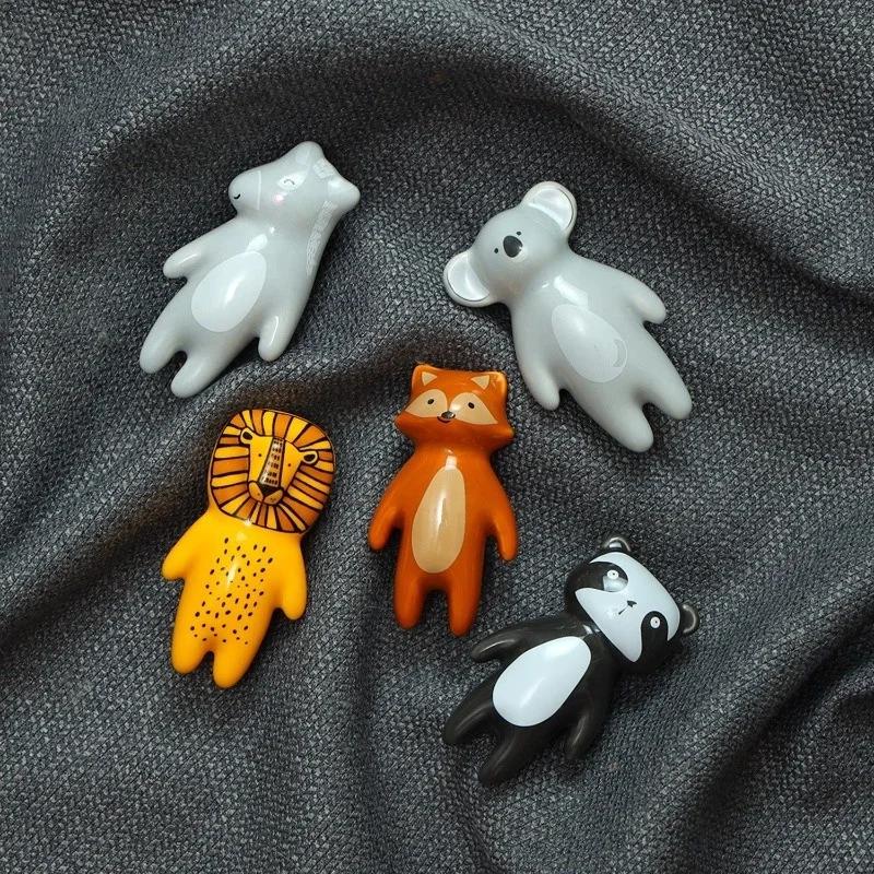 

Мультяшные Животные Детские Керамические Ручки для Ящиков Мебели Детские Милые Ручки для Шкафов Ручка для Комода Милая Ручка для Шкафчика Black