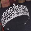 New popular wedding tiara crown luxury baroque rhinestone alloy