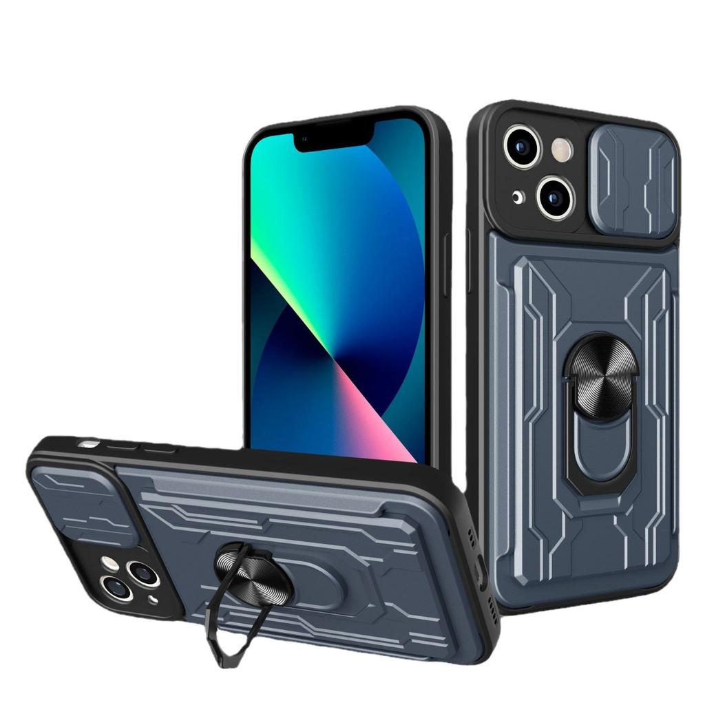 Applicable to the new window push Lijia multi-function card mobile phone case Apple 16PROMAX case iPhone13 mobile phone case