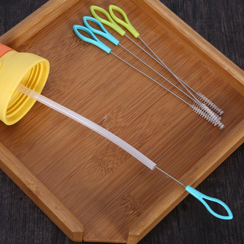 Lot de 3 brosses de nettoyage pour bouteilles en acier inoxydable, brosse à cheveux souple, pipette, pailles, outils de nettoyage ménager, brosses de nettoyage polyvalentes