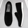 Men's Suede Leather Slip-on Loafers British Style Flat Casual Dress Boat Shoes Lightweight Comfort