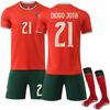 Set Divisa da Calcio, Maglia da Calcio a Maniche Corte e Pantaloncini Kit Sportivo per Allenamento, Partite e Attività di Squadra