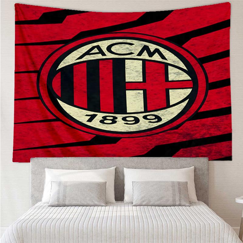 1PC Milan Football Club Printed Tapestry Room Decoration Wall Hanging for Living Room Bedroom, Dormitory, Birthday and Christmas Gifts