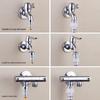 All-Copper Automatic Shut-off Washing Machine Faucet with Anti-Detachment Hose and Universal Check Valve Adapter