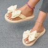 Decoration Casual Flat Slippers Shoes for Women Slides New Summer Slippers Outdoor Beach Flip-flops Cute Flower Bow