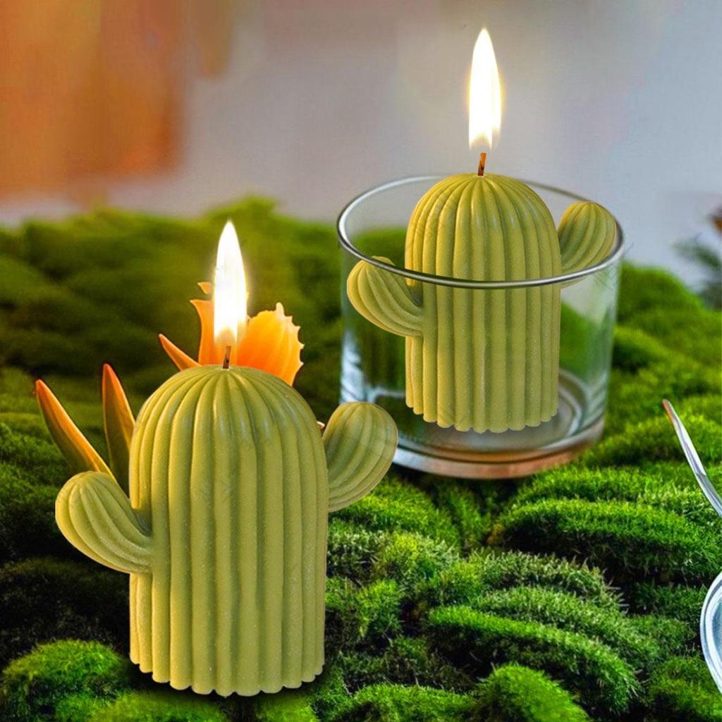 Cactus Aroma Candle 1PCS Handmade Home Fragrance Wax Candle Creative Gift Ambience Sense Simulation Modeling Wax
