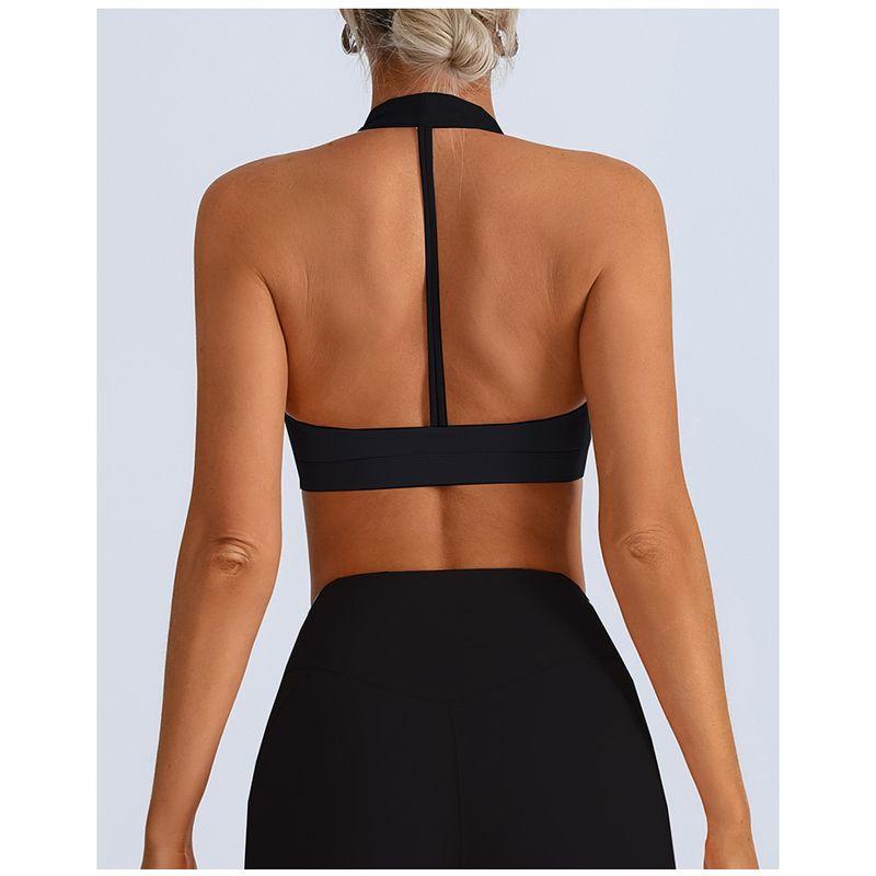 Cross-Border Fashion Sports Workout Bra Women's with Chest Pad Beauty Back High Elastic Quick-Drying Yoga Running Training Vest Bra