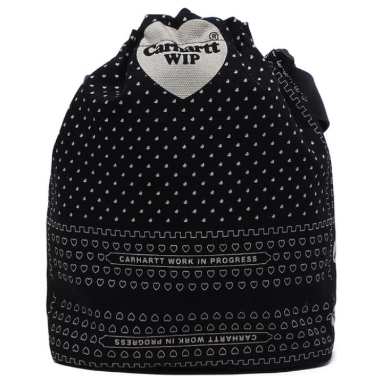 New Carhartt WIP Cotton Shoulder Bag, Crossbody Bag Regular Men's Black CHXBGI033095M-BKX