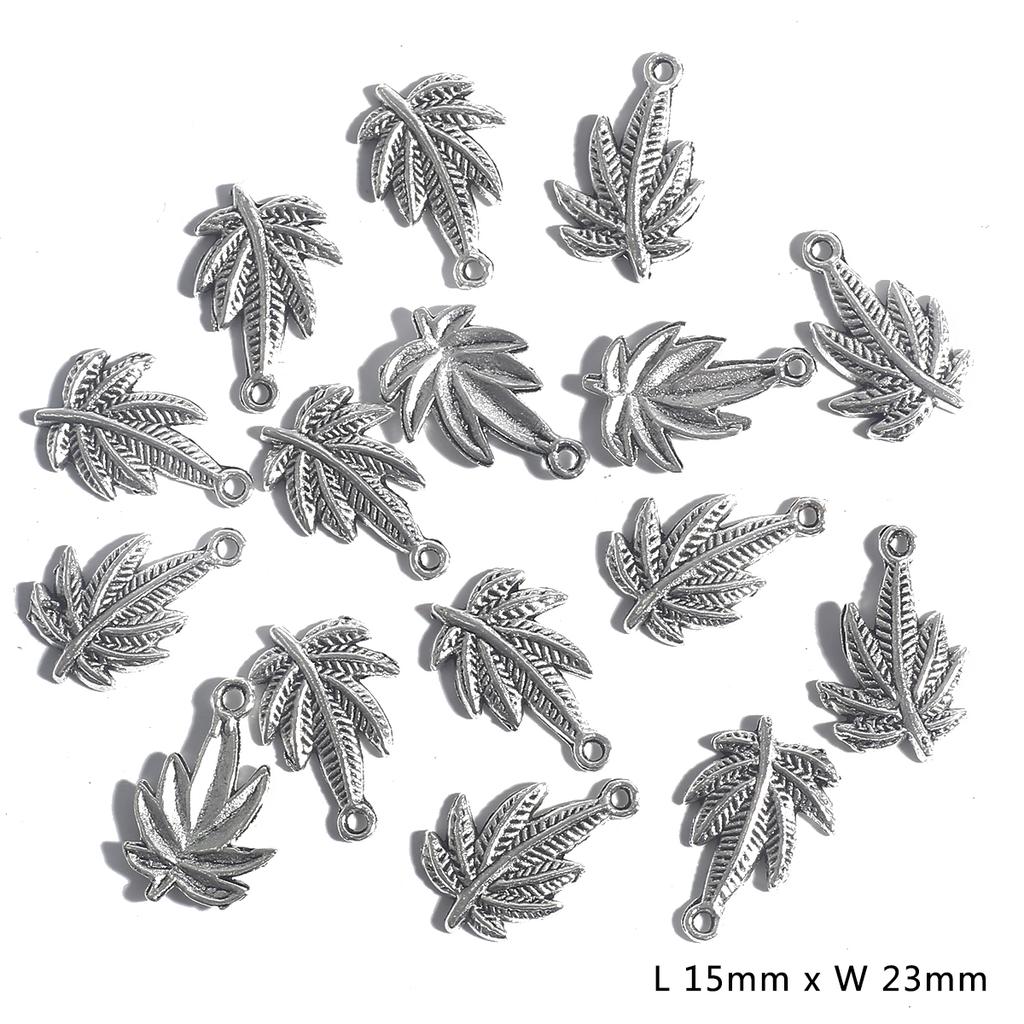 10-50pcs 10 Styles Metal Zinc Alloy Leaves Charms Fit Jewelry Pendant Charms Makings