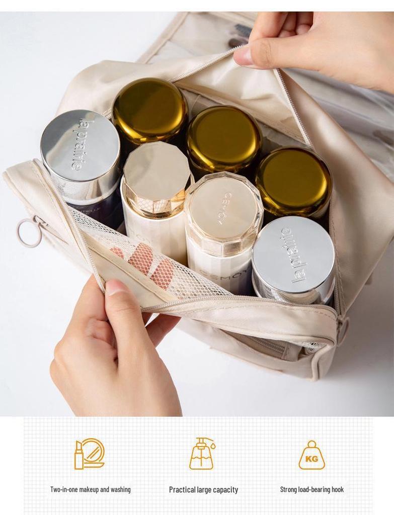 Wodoodporna kosmetyczka o dużej pojemności na podróż, do przechowywania kosmetyków dla mężczyzn i kobiet, z przegrodą na mokre i suche rzeczy