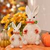 Garden Bunny Sculpture Resin Animal Craft for Outdoor Garden and Courtyard Entrance Decoration