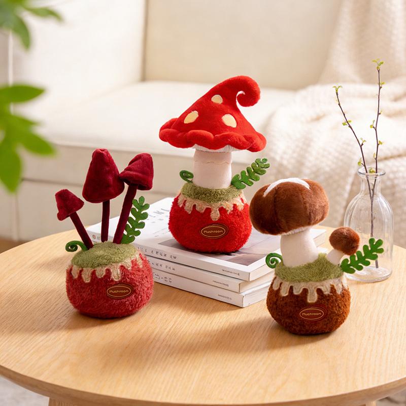 Lifelike Potted Plant Plush Toy Lucky Wealth Tree Plants Funny Mascot Flower Soft Home Table Car Decoration Nice Gift