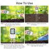 3-in-1 Soil Tester - Digital PH Meter & Temperature/Humidity Detector for Garden Farming Plants Indoor/Outdoor Use