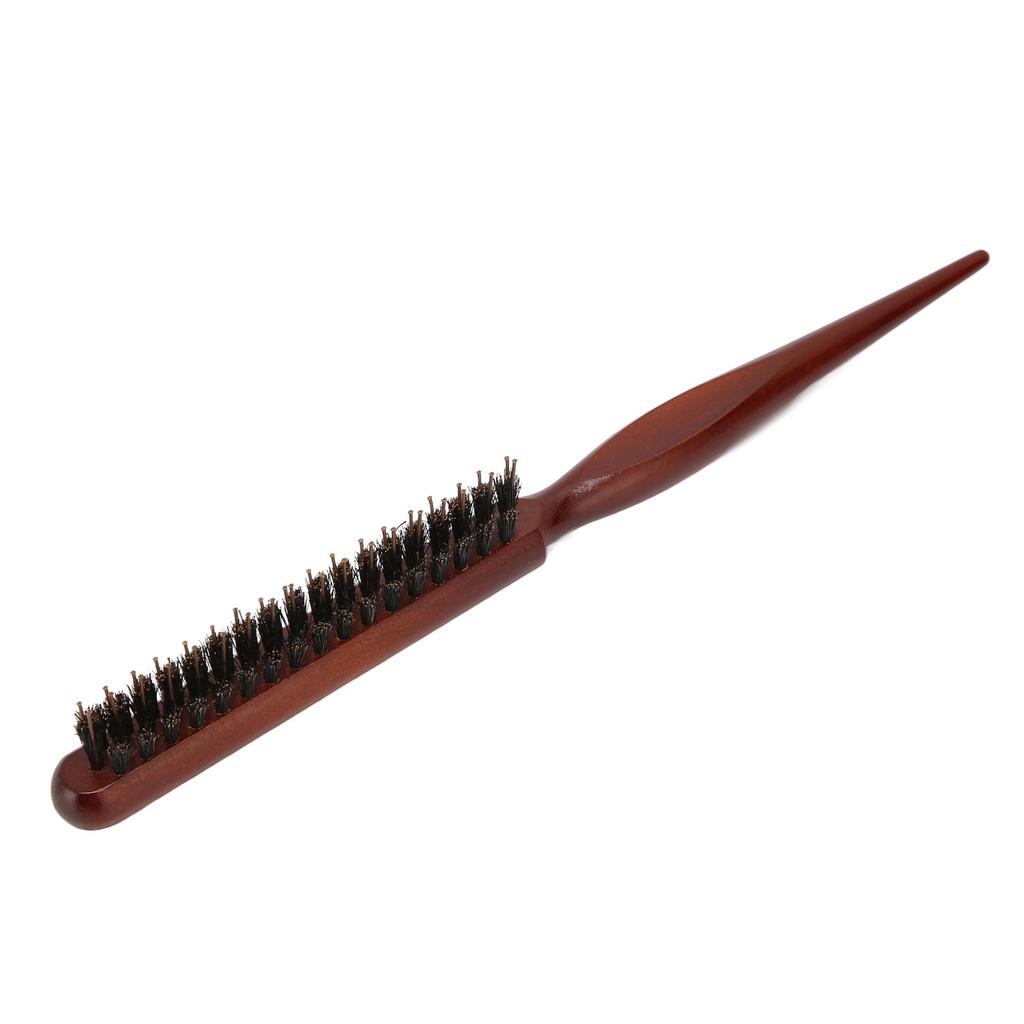 Teasing Brush Ergonomic Handle Nylon Bristles Curling Scalp Massage Tapered Tail Hair Parting Comb for Curling Styling