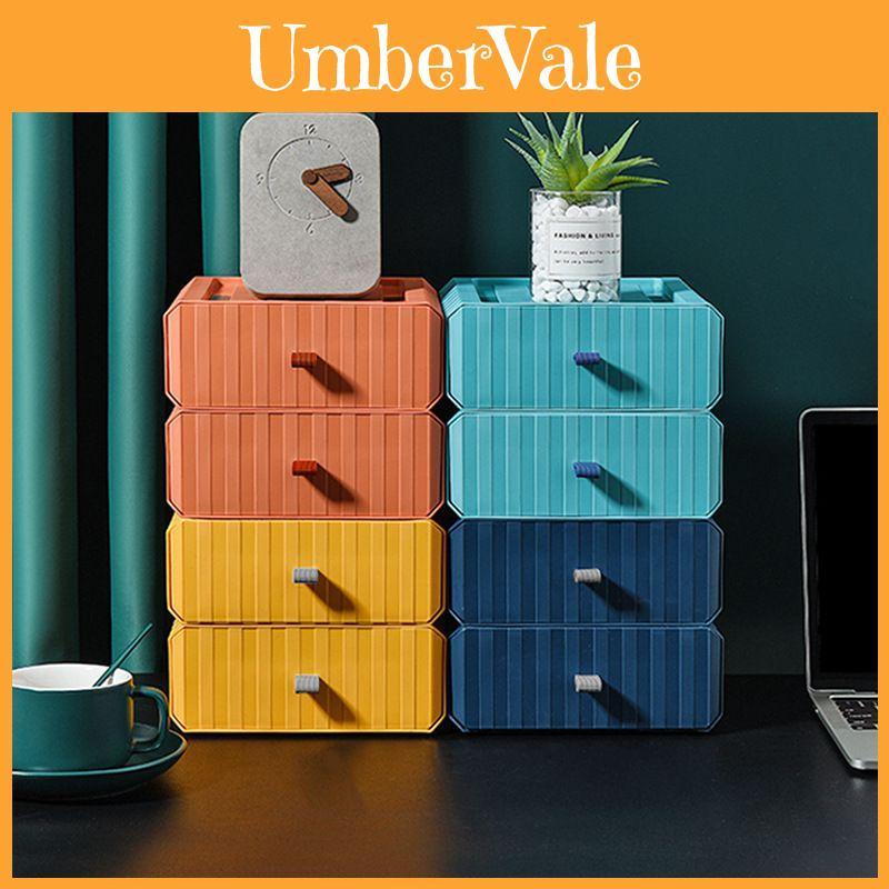 Sturdy Desk Organizer Storage Box Featuring Smooth Drawer Handle And Card Slot Design