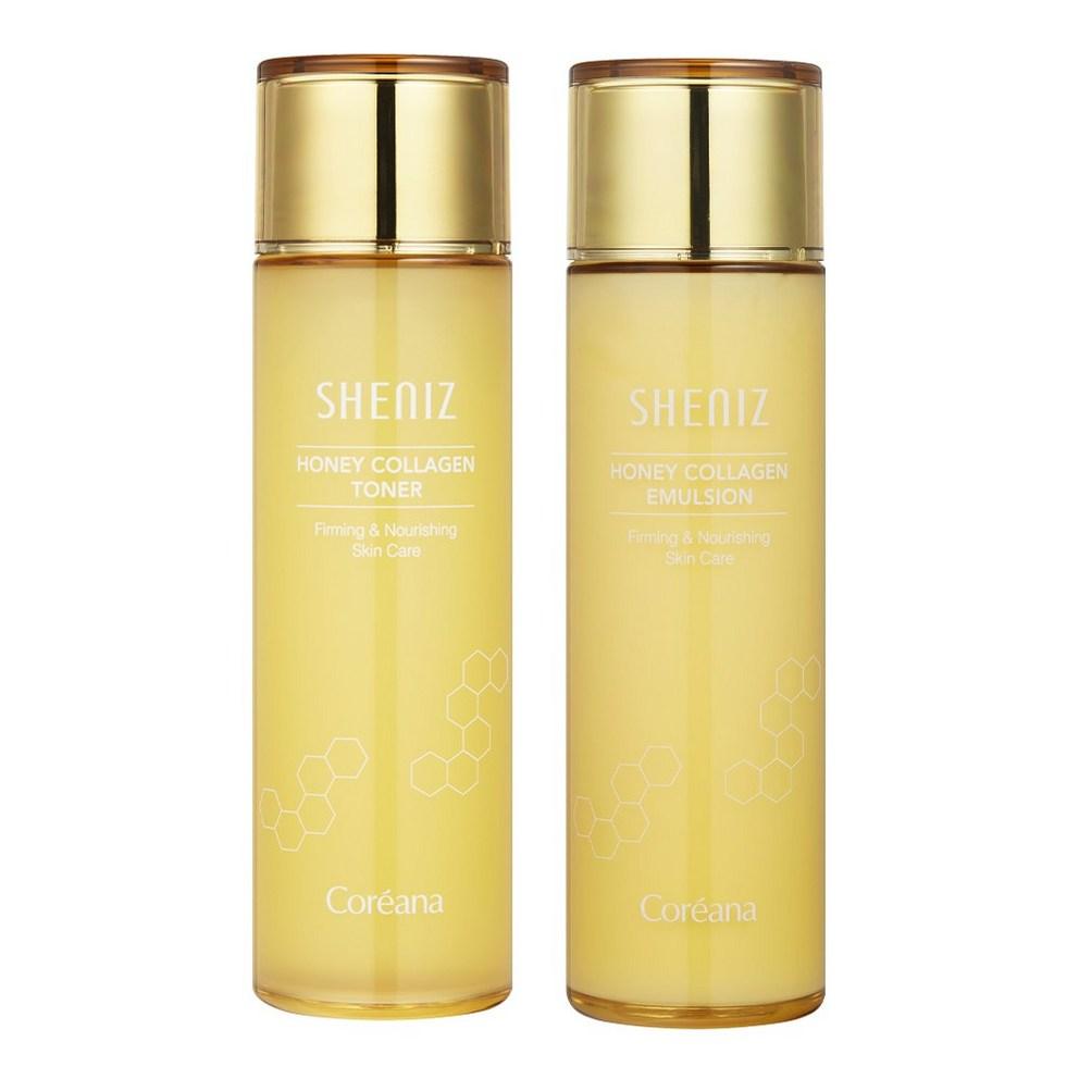 

[Honey Collagen High Moisture] Coreana Sheenize Honey Collagen Skin Toner 150ml + Emulsion 150ml, 1 Set