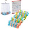 Plastic Clothes P Heavy Duty Outdoor,Colored Clothes P with Mesh Clothespin Bag,50-Pack and Bag Heavy Duty for Laundry Clips