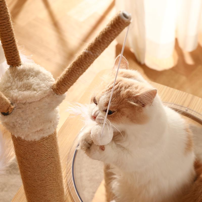 Large Cat Tree with Integrated Bed, Shelves, Sisal Scratching Posts, and Jumping Platform
