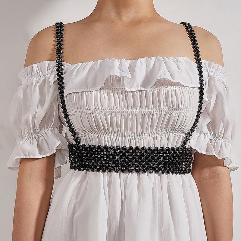 Push Up Belt Underbust Corset Top With Strap Waist Cincher Belt Corset Waistband For Women To Wear Out With Straps