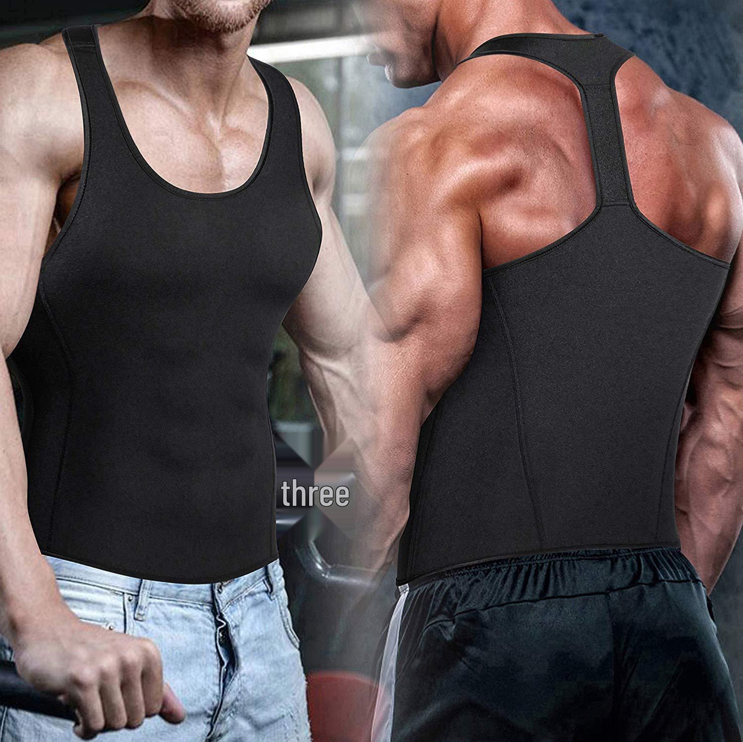 

Men s Quick-Dry Tummy Control Sports Tank Top - Outdoor Fitness Apparel 3XL