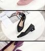 Women's Summer Low-Cut Pointed Toe Jelly Wedge Sandals with Non-slip Soft Mid-Heel Sole