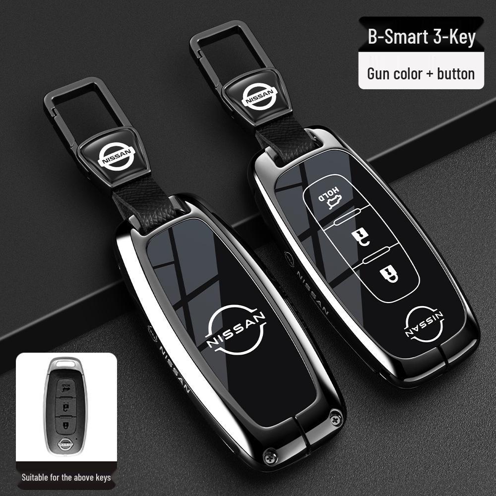 Nissan Schlüsseltasche Abdeckung: Passt für neue Sylphy, Teana, Tiida, Qashqai, X-Trail, Bluebird Modelle, Inklusive Schlüsselanhänger für Männer