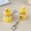 Duckling Quack Fidgety Toy, Duck Keyboard Keycap Regulator Rattle Button Decompression Sound Keychain Decorative Ornament