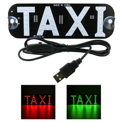 12V LED Araba Taksi Kabin Göstergesi Enerji Ön Cam Burcu Lambası Anahtarlı USB Kablosu