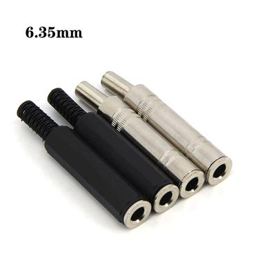 Audio Mono/stereo Metal 6.35 Mm 6.5 Female 1/4 " Socket 2 3 Pole Jack Connector Plug Solder Welded Adapter 6.35mm for KTV