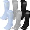 6-Pack Patterned Sports Compression Calf Socks for Running