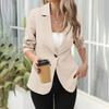 Damen Blazer Jacke Langarm Leicht Casual Business mit Taschen Voll gefüttert Strukturierte Schultern Schlanke Passform Büro Cardigan