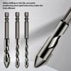 3/4 Pcs High-Strength Eccentric Twist Drill Bit 6mm/8mm/10mm/12mm Drill Bits Sets Tungsten Steel for Wood Glass Tile Plastic