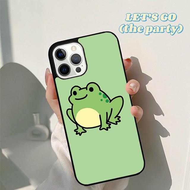 Autumu Mint Green Funny Frog Phone Case Cover for iPhone 17 Air 16 16e 15 12 11 13 14 Pro Max Apple Plus Coque
